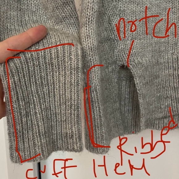 J. Crew - Turtleneck Sweater with Notched Hem - Gray - Size XS - E5934 - Picture 9 of 15